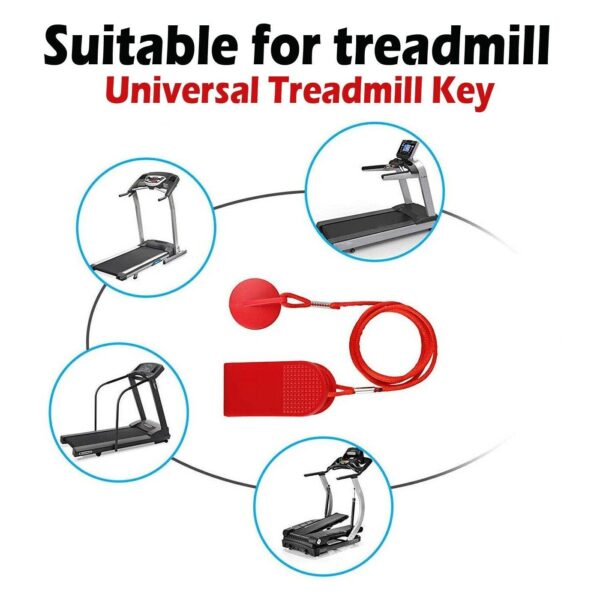 Universal Treadmill Running Machine Magnetic Security Switch Safety Lock Key Red