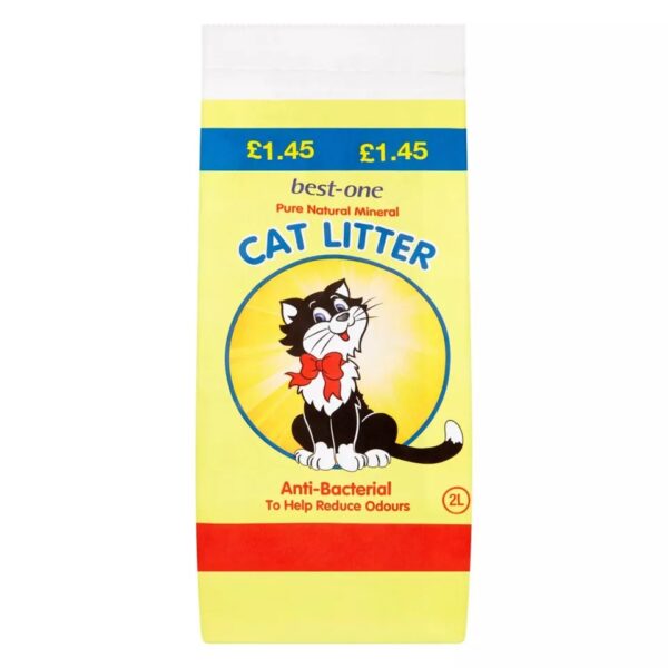 2L Pure Natural Mineral Cat Litter Anti-Bacterial Reduce Odours Litter