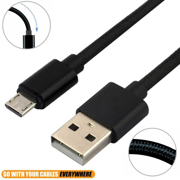 3M Micro USB Lead For Samsung Phone Android Data Sync Long Charger Cable