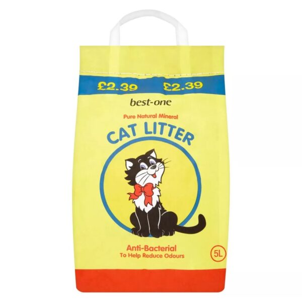 5L Pure Natural Mineral Cat Litter Anti-Bacterial Reduce Odours Litter
