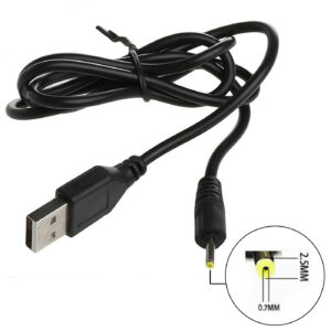 5V 1A2A USB A to 2.5mm Barrel Jack Plug Male DC Power Charger AC Adapter Cable